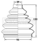 First Line Cv Joint Boot Kit  - FCB6139 fits VW Polo VI Outer Front