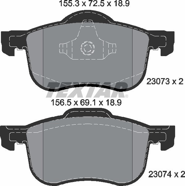 Volvo, Brake Pad Set - Textar 23073032054701