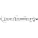 Borg & Beck Brake Hose  - BBH6452 fits Toyota Corolla 87-92