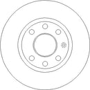 Disctech Brake Disc (Single) - Fits Opel - ABD2751 - Front Axle