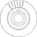 Disctech Brake Disc (Single) - Fits Mercedes-benz, Mg - ABD3381 - Front Axle