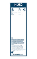 Bosch Rear Wiper Blade - 250mm - H252