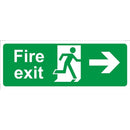 Fire Exit Arrow Right - Self Adhesive Vinyl - 150mm x 400mm - SS013SA