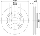 Mintex Brake Discs fits -Nissan S274:5 MDC2280 (also fits other vehicles)