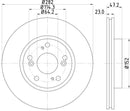 Mintex Brake Discs fits -Honda S270:5 MDC1766C (also fits other vehicles)