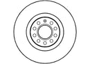 Disctech Brake Disc (Single) - Fits Audi, Land rover - ABD2745 - Front Axle