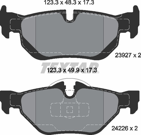 BMW, Brake Pad Set - Textar 2392701