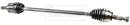 Borg & Beck Driveshaft - RH - BDS1754