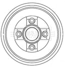 Borg & Beck Brake Drum  - BBR7243