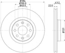 Mintex Brake Discs fits -Fiat Opel Vauxhall V280:5 MDC1736 (also fits other vehicles)
