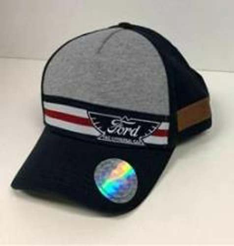 Genuine Official Ford Heritage Cotton Baseball Cap Navy,Grey & Brown
