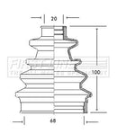 First Line Cv Joint Boot Kit  - FCB2040 fits Ford - Outer