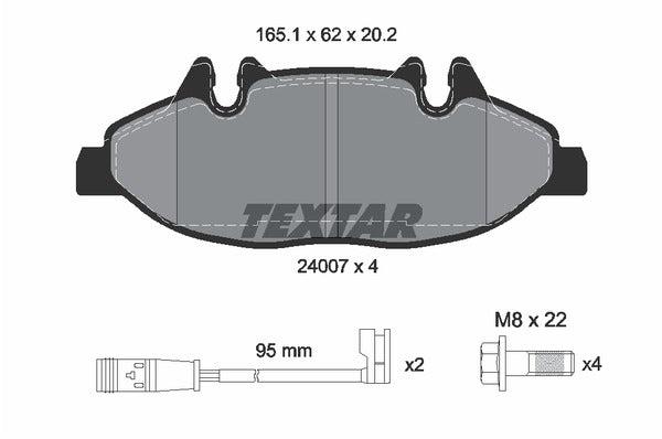 Mercedes-Benz, Brake Pad Set - Textar 2400701