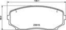 Mintex Brake Pad Set fits -Mitsubishi MDB3998 (also fits other vehicles)