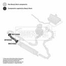 Borg & Beck Emission Cntrl Hose  - BTH1032 fits Fiat Doblo 1.3JTD 04-