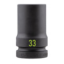 Carlyle Hand Tools 1DR DEEP 6PT IMPACT SOCKET 33MM - CISD0133M