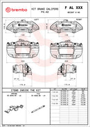 Brembo F AL E12 aluminium brake caliper kit - FALE12