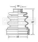 First Line Cv Joint Boot Kit  - FCB2742 fits Kia, Mazda - Inner