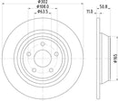 Mintex Brake Discs fits -Ford V330:5 MDC2663 (also fits other vehicles)