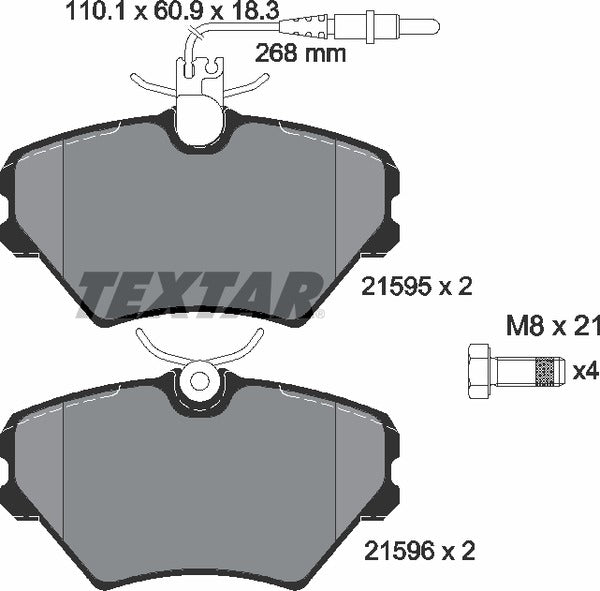 Textar Brake Pad Set - 2159502