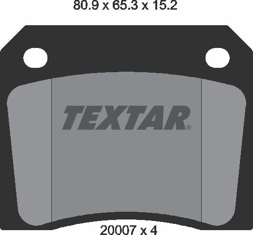 Textar Brake Pad Set - 2000702