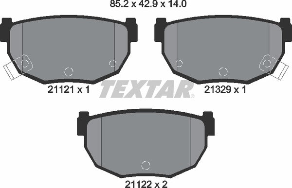 Textar Brake Pad Set - 2112102