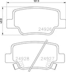 Mintex Brake Pad Set fits -Toyota MDB3054 (also fits other vehicles)