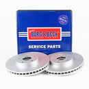 Borg & Beck Brake Disc Pair  - BBD4375 fits Toyota Avensis 2000-2001