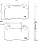 Mintex Brake Pad Set fits -Lancia MDB1633 (also fits other vehicles)