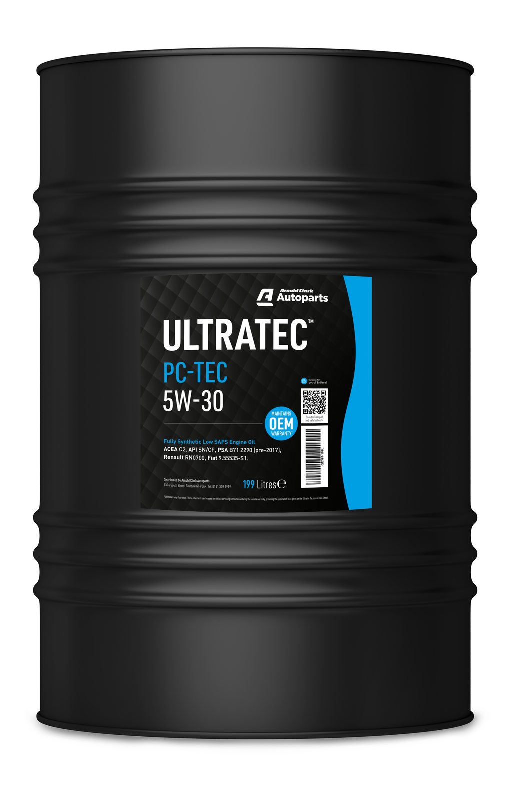 Ultratec PC-TEC 5W30 - 199 Litre Barrel Engine Oil| Arnold Clark Autoparts
