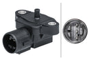 HELLA 6PP 009 403-001 Sensor, intake manifold pressure - 3-pin connector - Bolted
