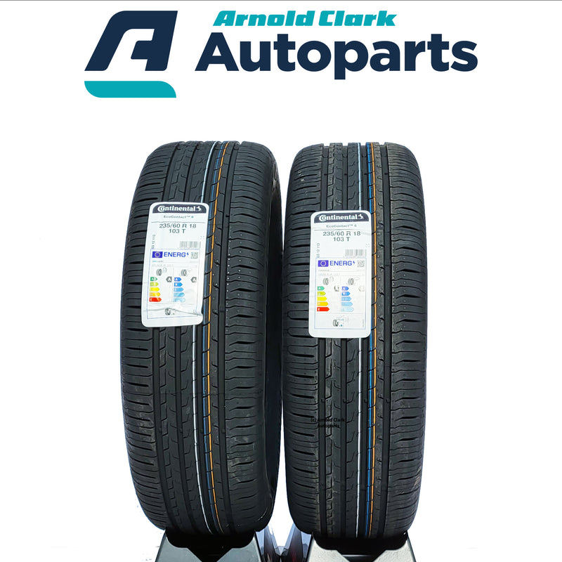 235 60 18 103T Continental Eco Contact 6 Tyres x2 Pair | Arnold