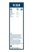 Bosch Rear Wiper Blade - 300mm - H318