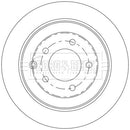 Borg & Beck Brake Discs - BBD5565 fits Tucson, Sportage Less Electric H/B 05/15-