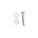 Number Plate Drill Screws & Caps - White - Pack Of 20 - PNP200
