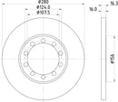 Mintex Brake Discs fits -Ford S280:5 MDC1811C (also fits other vehicles)