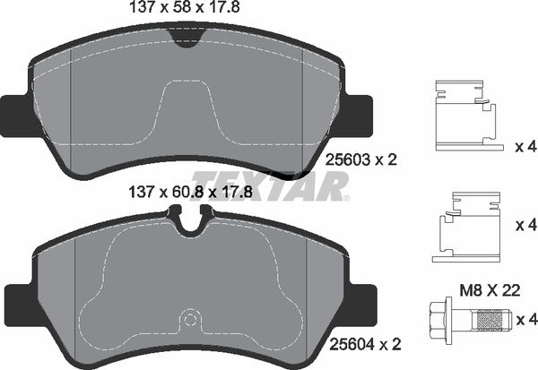 Ford, Brake Pad Set - Textar 25603012449101