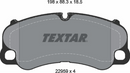 PORSCHE, Brake Pad Set - Textar 2147601