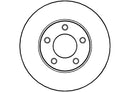 Disctech Brake Disc (Single) - Fits Ford, Hyundai - ABD2803 - Front Axle