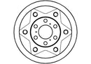 Disctech Brake Disc (Single) - Fits Alfa romeo, Mercedes-benz - ABD3444 - Front Axle