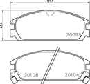 Mintex Brake Pad Set fits -ACura Honda MDB1344 (also fits other vehicles)