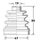 Borg & Beck Cv Joint Boot Kit  - BCB6309 fits Kia Picanto II