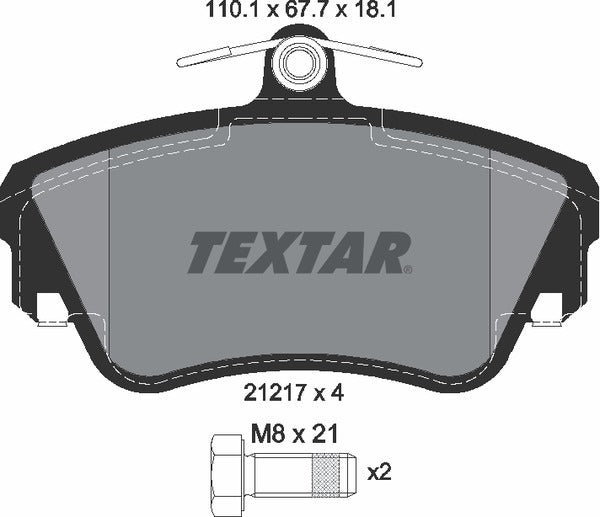 Textar Brake Pad Set - 2121702