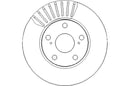 Disctech Brake Disc (Single) - Fits Nissan, Toyota - ABD2605 - Front Axle