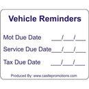 Castle Promotions Outdoor Vinyl Sticker - White - Mot Reminder - V469