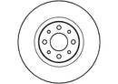Disctech Brake Disc (Single) - Fits Alfa romeo - ABD2821 - Front Axle