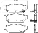Mintex Brake Pad Set fits -Mitsubishi Proton MDB1691 (also fits other vehicles)
