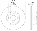 Mintex Brake Discs fits -Ford V330:5 MDC2724 (also fits other vehicles)