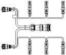 HELLA 8KA 340 900-021 Cable Set, combination rear light EasyConn - 15-pin connector - EasyConn<->15 Po