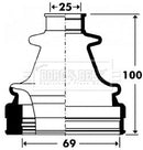 Borg & Beck Cv Joint Boot Kit  - BCB2902 fits Ford Focus II